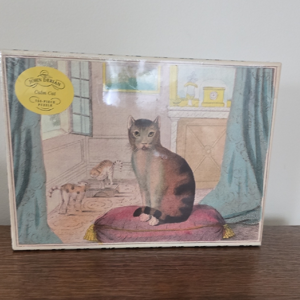 John Derian Calm Cat 750 Pcs Puzzle NWT w/mini poster